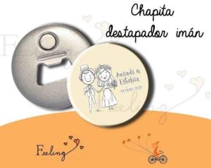 Chapita destapador imán