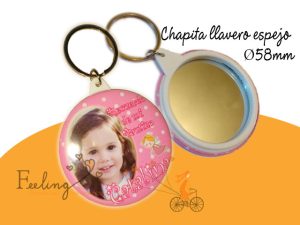 chapita llavero espejo