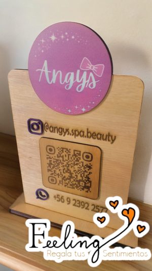 Cartel sobremesa código QR