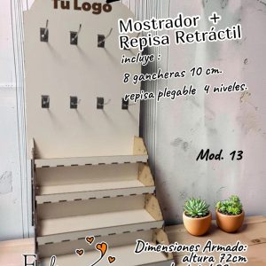 mostrador + repisa retractil Mod 13
